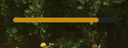 Screenrecording of the final version of the widget. The bars change values every 500ms by 30%. When they reach one of the range limits they go the other way. The screenrecording showcases that the bars are animated and go from the previous value to the next one using ease-in-out.
